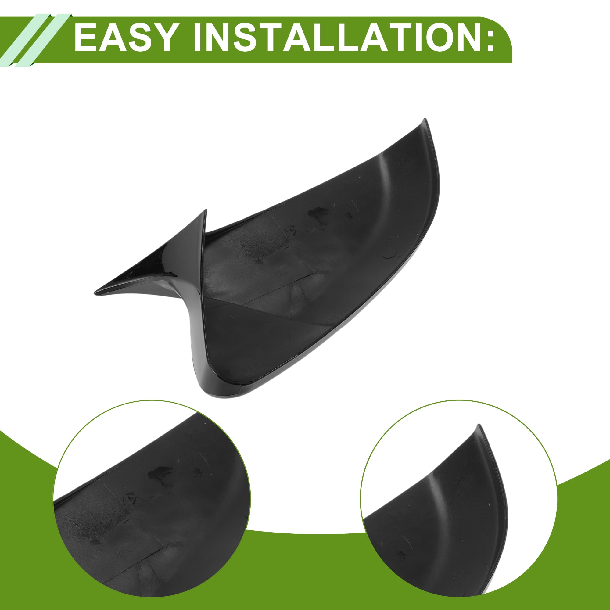 Unique Bargains ABS Side Mirror Cover Cap Replacement for Honda Civic 2016-2021 Black