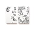 thumbnail image 1 of Awkward Styles Abstract Flower and Leaves Canvas | Minimalist Decor, Set of 2 Wall Art, 1 of 10