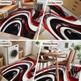thumbnail image 6 of Abstract Wave Area&nbsp;Rug 3x5ft Red Black Line Non-Slip&nbsp;Washable Square&nbsp;Rugs Soft Felt Indoor Floor Mat for Bedroom Kitchen Living Room Bathroom, 6 of 9