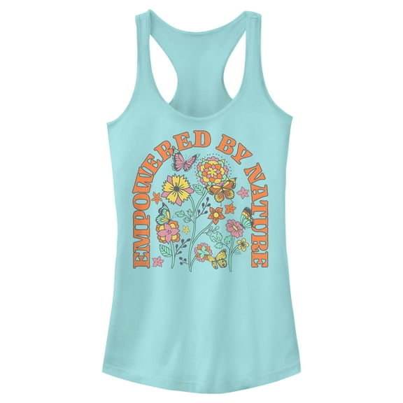 Junior's Lost Gods Empowered by Nature  Racerback Tank Top Cancun Small