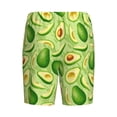 thumbnail image 2 of Lsque Green Avocado Mens Sleep Pajama Shorts,Short Pajama Pants, Cotton Ultra-Soft Knit-Medium, 2 of 9
