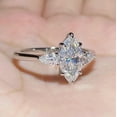 thumbnail image 4 of solitaire jewels 2CT Marquise With Side Pear 3 stone Engagement Ring For Women, 14K Yellow Gold, 4 of 6