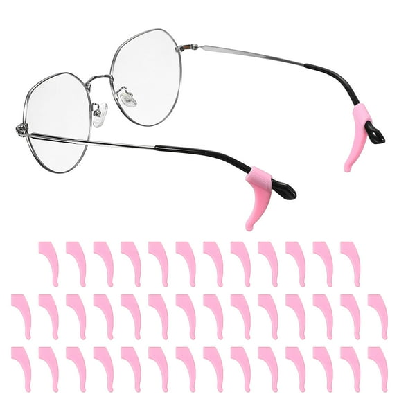 Uxcell Glasses Ear Grip, Anti-Slip Silicone Holder, 20 Pair Pink for Eyewear Retainers Eyeglasses Holder