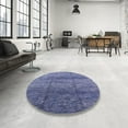 thumbnail image 4 of Ahgly Company Machine Washable Indoor Rectangle Industrial Modern Sapphire Blue Area Rugs, 7' x 9', 4 of 7