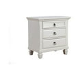 thumbnail image 2 of Alpine Furniture Winchester 3 Drawer Nightstand, White, 2 of 8