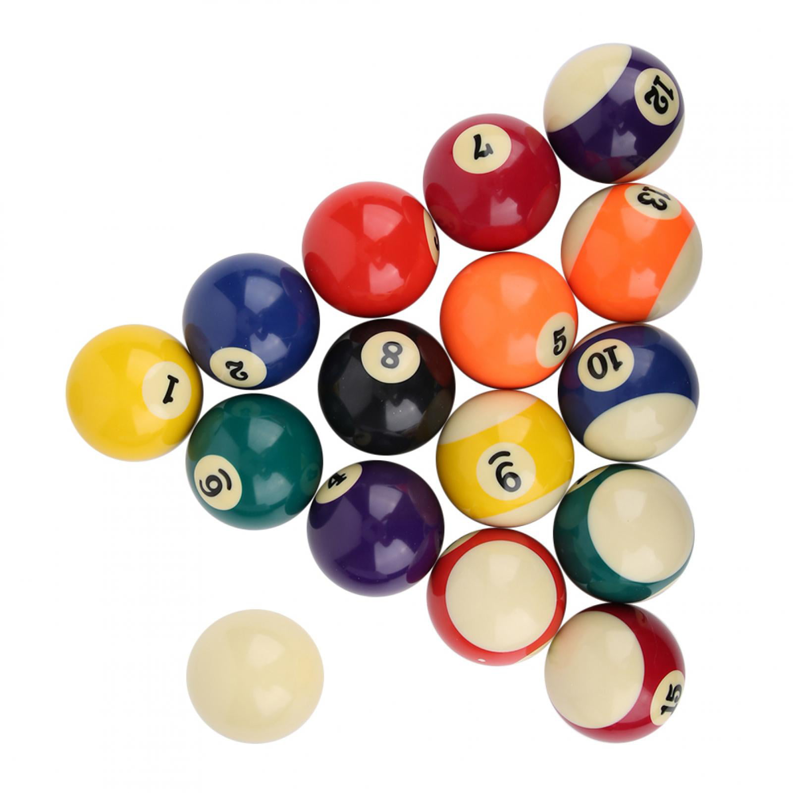 Details about   16Pcs Billiard Ball Complete Set 2in Resin Pool Table Accessory for Playroom Bar 