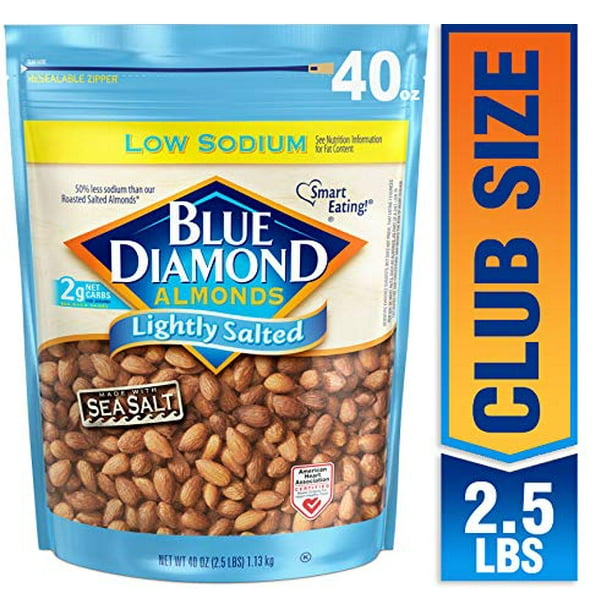 Blue Diamond Almonds Low Sodium Lightly Salted, 40 oz