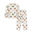 thumbnail image 2 of Uemuo Funny Chicken Pattern Womens Pajama Sets,PJ Set for Women,Pajamas for Women Logo,Long Sleeve Pajama Set for Women,Soft Long Sleeve Top With Pants-X-Large, 2 of 9