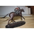 thumbnail image 6 of Nifao Jockey on Horse Sculpture Racing Art Decor, Oceane Elegant Decorative Bronze Statue – Home Decor Sculpture, 11"L x 4"W x 8"H, 6 of 12