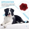 thumbnail image 3 of Inteprter Abalorios para perros, flor, perla, gasa, pajarita para gatos, banda elástica, suministros llamativos para mascotas, accesorios de Decoración rojo, 3 of 6