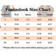 Fantaslook Womens Blouses Dressy Casual Pleated Tunic Tops Floral Ruffle Sleeve Summer Shirts