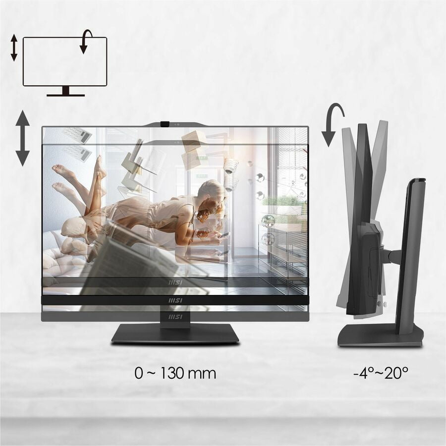 MSI All-in-One Computer Modern AM242TP 1M-1093US Intel Core 7 150U 32GB DDR5 1TB PCIe SSD 23.8" Touchscreen Windows 11 Home 64-bit