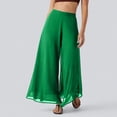thumbnail image 6 of Summer Palazzo Pants for Women Dressy Casual Elastic High Waisted Wide Leg Chiffon Pants, 2XL, 6 of 7