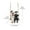 Swinging Couple Skeleton Ornament *1PC -AF06, variant on Halloween Skeleton Couple Figurine, Resin Skeletons Holding Lantern and Fishing Rod, Spooky Home Decor Ornament Father and Son Skeleton Ornament, 3.03 Inch Tall, 1PC