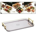thumbnail image 2 of Snacks Plate Home Decorative Platter Divided decorative tray Serving Dishes for Nuts Kitchen Gray L, 2 of 9