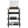 thumbnail image 2 of 4-Tier Corner AV Media Stand - Tempered Glass TV Shelf, Audio/Video Rack for DVD Players, Stereo, Tower Speakers - Durable & Stylish, 2 of 11