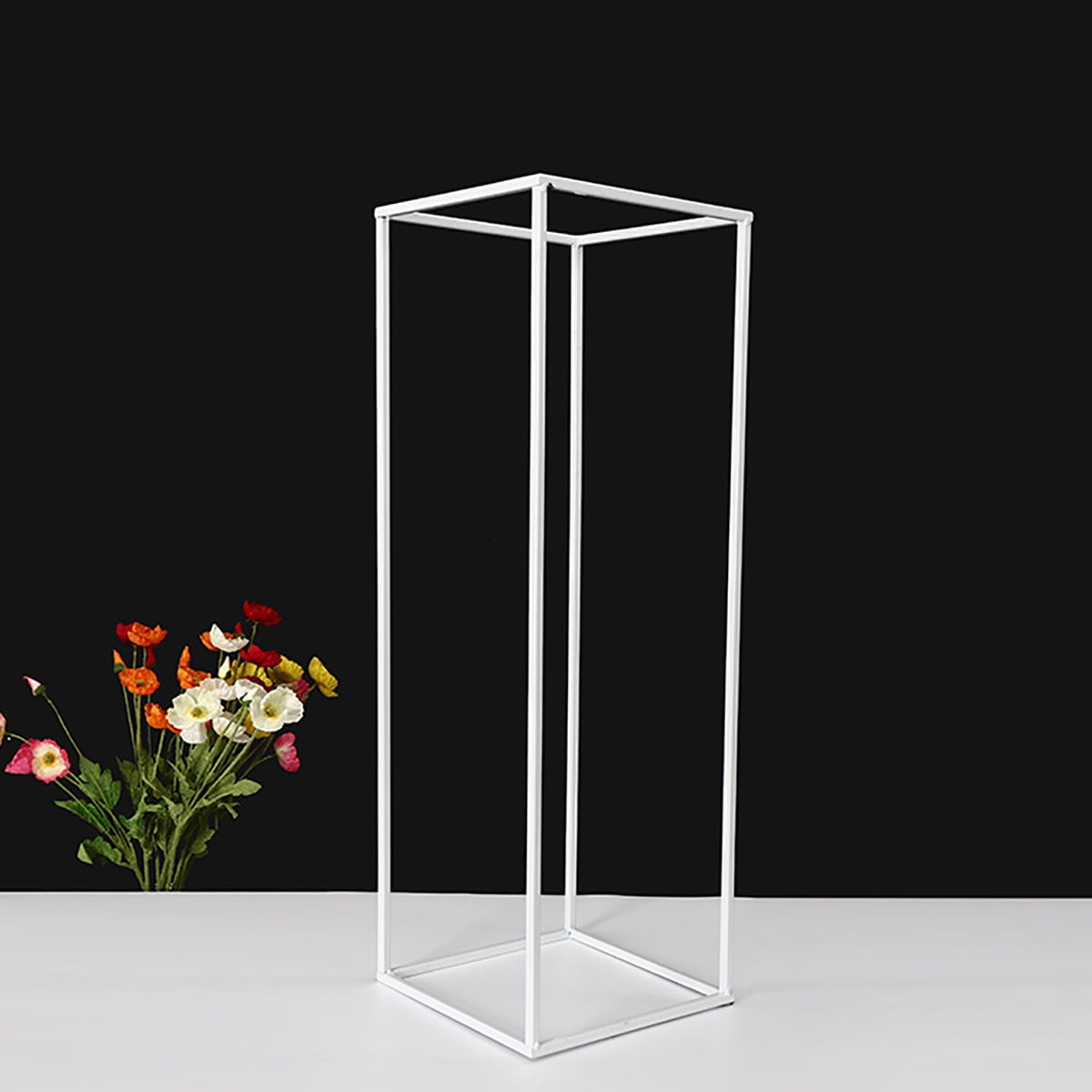 Metal Vase Column Stand Geometric Vases Props Rustproof Flower Rack