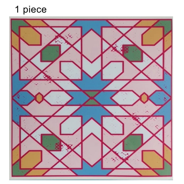 yeacher Self-Adhesive PVC Tile Stickers - Waterproof, Oil-Resistant, Removable Kitchen Decals (20x20cm) - 1 Piece, Model 201030