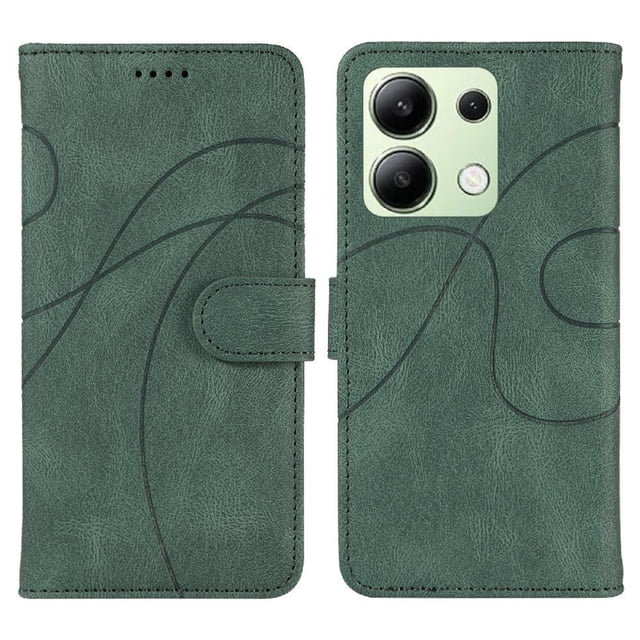 Flip Case For FOXDOCK Xiaomi Redmi Note 13 4G Card Slots and Kickstand Function Skin Feel Leather