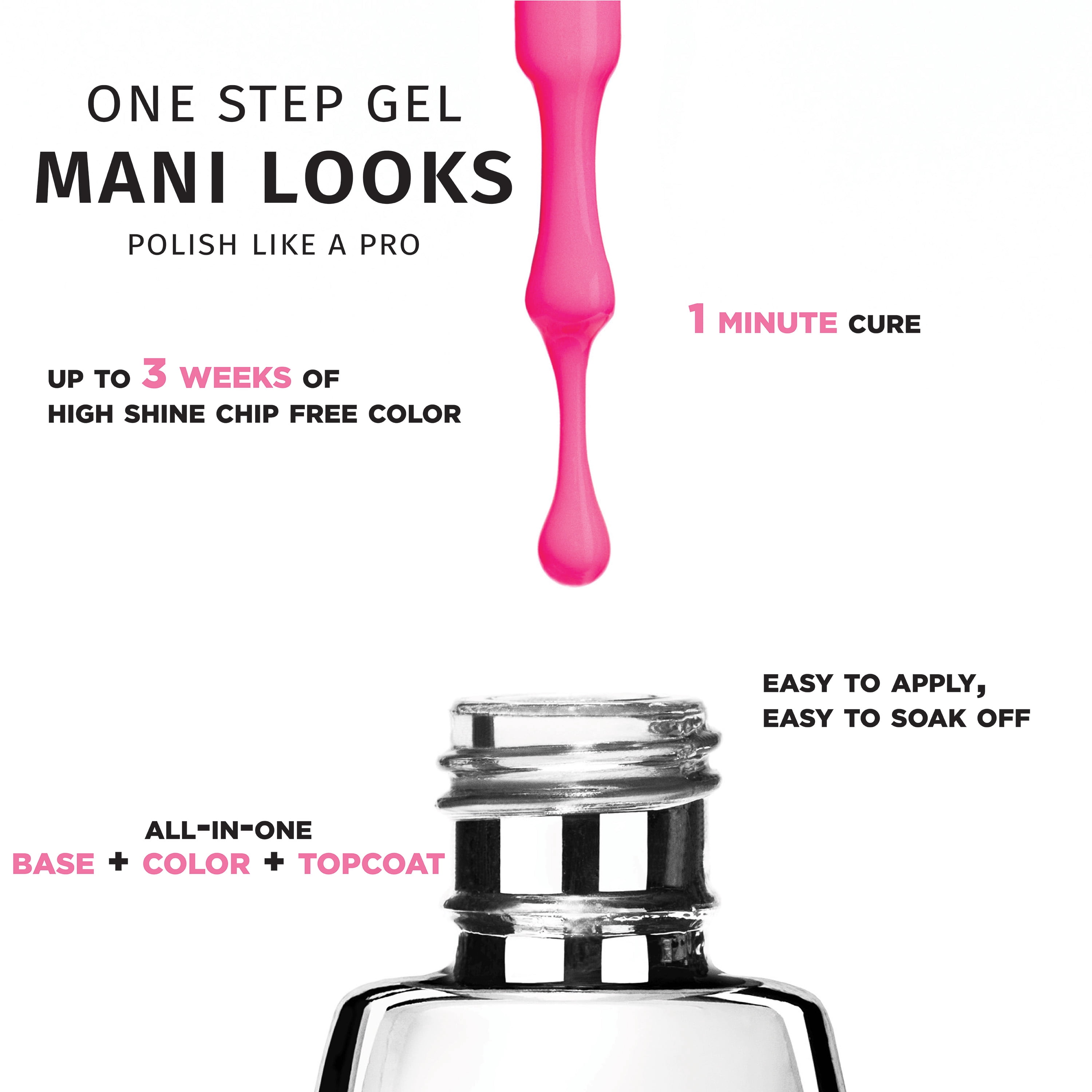 Salon Perfect One Step Gel Nail Polish, Oh Snap!, 0.5oz