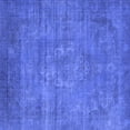 thumbnail image 1 of Ahgly Company Machine Washable Indoor Square Oriental Blue Industrial Area Rugs, 7' Square, 1 of 4
