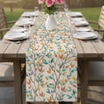 thumbnail image 4 of Teal Orange Eucalyptus Table Runner 70 Inches, Spring Botanical Leaves Bed Runner Dresser Scarves Tabletop for Indoor Outdoor Parties/Ceremony/Banquet, 13" x 70", 4 of 8