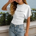 thumbnail image 4 of Kids Shirt Short Sleeve Crew Neck Ruched Shirt for Girls Basic Plain Kids Girl Clothes 3-4 Years, 4 of 4