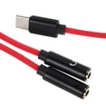 thumbnail image 3 of VERDANVERSE Cable Adaptador Rojo Para Micrófono Y Auriculares Con Doble Para Sonido Claro En Juegos Y Trabajo, 3 of 8