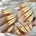 thumbnail image 4 of Metallic Nail Polish, Mirror Shiny Metal Effect Long-Lasting Quick Dry Nail Lacquers, Multicolor DIY High Gloss Chrome Nail Art Gel Polish, 7ml, 4 of 5