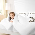 thumbnail image 3 of jejeloiu Jungle Cheetah Pattern Queen Comforter Set,Lucky Letter Print Bedding Comforter Set For Men Women Reversible 3pcs, 3 of 8