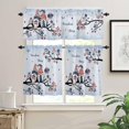 thumbnail image 2 of 4th of July Blue Red Star Tree Gnomes Kitchen Curtains Set | 36" Tier Curtains & Ombre Valances | Independence Day Decor, 2 of 6