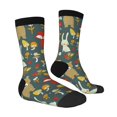 thumbnail image 4 of Yiaed Cute Animal Forest Print Great elasticity Crew Socks Sports socks for Men and Women, 4 of 5