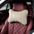 thumbnail image 4 of Cojín cervical ergonómico de piel sintética para reposacabezas de coche, soporte cervical para conductor y pasajeros: cómodos accesorios para el interior del coche para viajes largos., 4 of 6