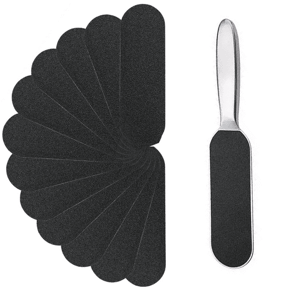 40 Pieces Stainless Steel Pedicure Foot File Refill Pads for Professional Stainless Steel Foot File Contain Fine and Coarse Replacement Grit Pads
