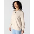 thumbnail image 2 of Carhartt Women's Tencel™ Fiber Series Relaxed Fit Half-zip Sweatshirt, Oat Milk, 2X, 2 of 6