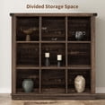 thumbnail image 2 of Soonbuy 9 Cube Storage Organizer Bookshelf, 4 Tier Farmhouse Horizontal Bookcase, 37.4 Inch Wood Storage Bookcase for Entryway, Long Low Bookshelves for Living Room, 2 of 9