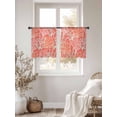 thumbnail image 2 of Orange Red Coral Coastal Sheer Curtains 45 Inch Length 2 Panels Set, Ocean Nautical Seaside Beach Voile Window Treatment Rod Pocket Small Kitchen Curtains Drapes for Bedroom 52"x45"x2, 2 of 7