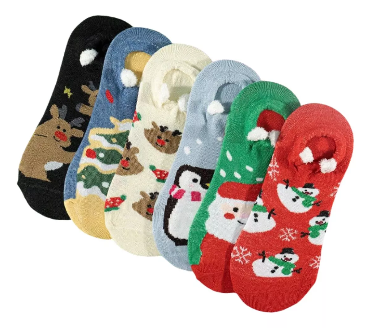 6 Pares Calcetas Navideñas Diseños Originales Mayoreo | Walmart en línea