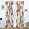 thumbnail image 2 of Japanese Modern Style Blackout Curtains for Living Room Bedroom 55W x 72/84L Insulated Window Drapes 2 Panels, 2 of 6
