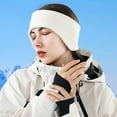 thumbnail image 3 of NIBOLOG Ear Warmers Headband Ultra-light Moisture Wicking Ski Sports Fleece Earmuffs Running Headband Winter Ear Cover, 3 of 8