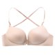 thumbnail image 4 of Gibobby Brasieres Deportivos Para Mujer Hebilla frontal Volver Moda Superficie ligera sexy Sin anillo de Ropa interior Femenina pequeño Sujetador de primavera y verano(Beige,85B), 4 of 5