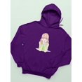 thumbnail image 3 of Manga Girl Flirty Smile Hoodie Women -Image by Shutterstock, Female Large, 3 of 4