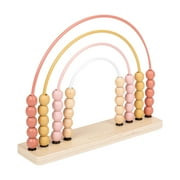 Yunhgft Add Subtract Abacus Rainbow Abacus 2 in 1 Learning Game Early Math Skills Wooden pink