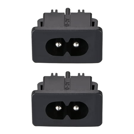 C8 Panel Mount Plug Adapter AC 250V 2.5A 2 Pins IEC Inlet Module Plug Power Socket Straight 2 pcs price history on PriceWatchPro