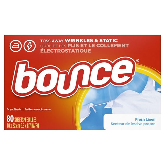 Bounce Fabric Softener Dryer Sheets, Fresh Linen