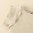thumbnail image 7 of NOLDARES Baby Girl Romper Clothes + Shorts + Headband Summer Outfits 3 Piece Set Short Sleeve Round Neck Bowknot Soft(Beige,9-12 M), 7 of 7