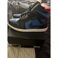 thumbnail image 4 of N I-K-E A i r-Jor-dan 1 Mid Men's Size 13 Shoes Black/Royal Blue, 4 of 5