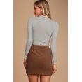 thumbnail image 6 of Wensney Women Skirt Comfortable Short Dress for Prom Party Casual Occasions Brown M, 6 of 9