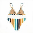 thumbnail image 3 of Women's Striped Print Rainbow Bikini Set - S-L, 3 of 5
