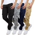 thumbnail image 6 of 2-Pack Men's Flex-Stretch Cotton Cargo Pants, 31-Inch Inseam - Comfortable and Durable, 6 of 7